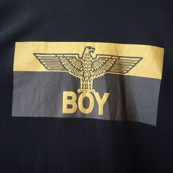 Boy London Oversized OS Unisex Batwing Tee Gold & Black - Picture 2 of 16